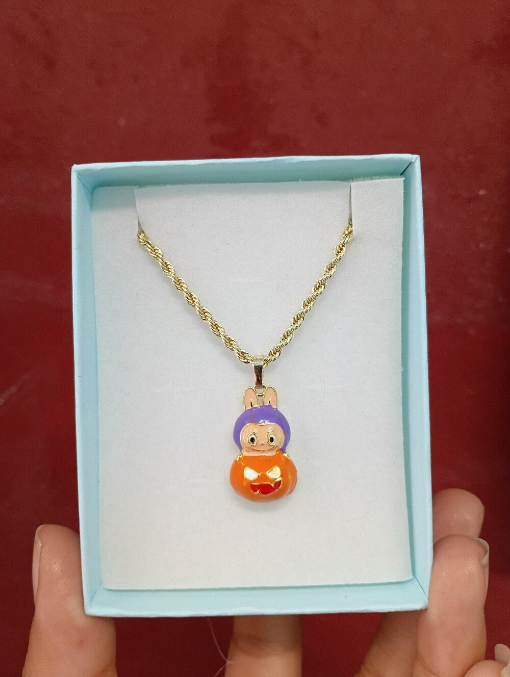 Labubu Pumpkin Necklace